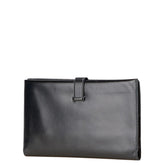 エルメス ベアン 長財布 ブラック ボックスカーフ レディース HERMES 【中古】